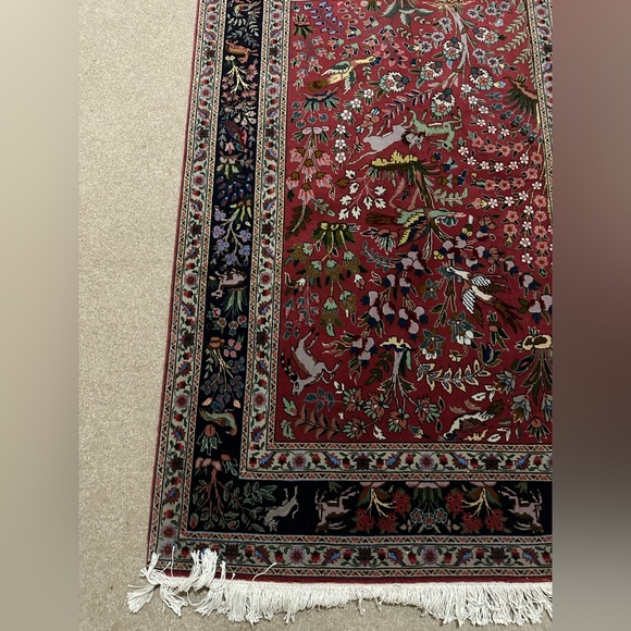 Persian Hand-Knotted Tabriz Wool Rug 4.9 x 3.4 - Picture 4 of 5